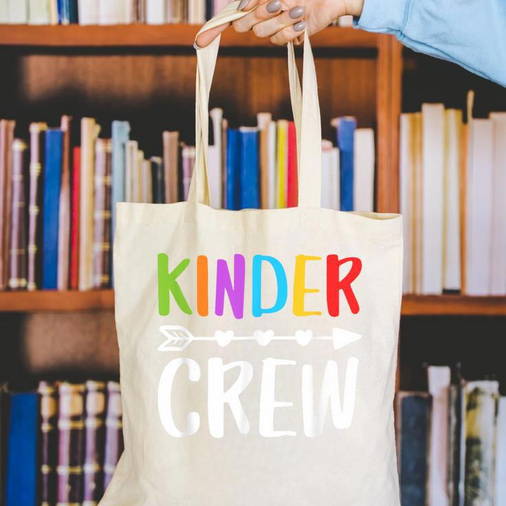Kinder Crew Shirt Kindergarten Boy Girl Student Teacher Canvas Tote Bag, funny gift