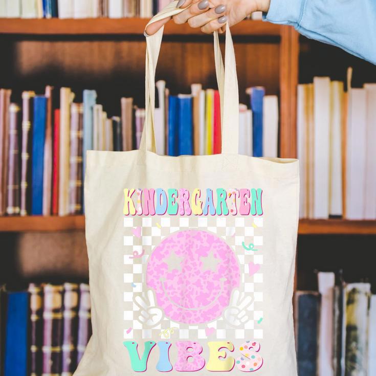 Kindergarten Vibes First Day Of School Kindergarten Teacher Canvas Tote Bag, funny gift Kindergarten Vibes First Day Of School Kindergarten Teacher Canvas Tote Bag, funny gift