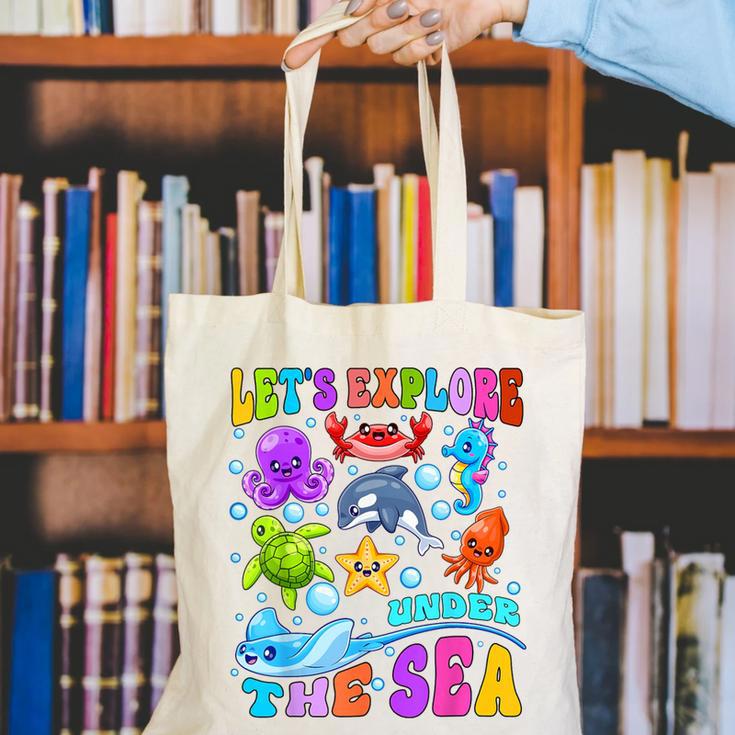 Let's Explore Under The Sea Back To School Student Teacher Canvas Tote Bag, funny gift Let's Explore Under The Sea Back To School Student Teacher Canvas Tote Bag, funny gift