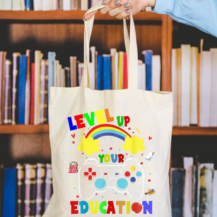 Level Up Your Education Gaming Inspired Teacher Gamers For Men Women Kids Canvas Tote Bag, funny gift Level Up Your Education Gaming Inspired Teacher Gamers For Men Women Kids Canvas Tote Bag, funny gift