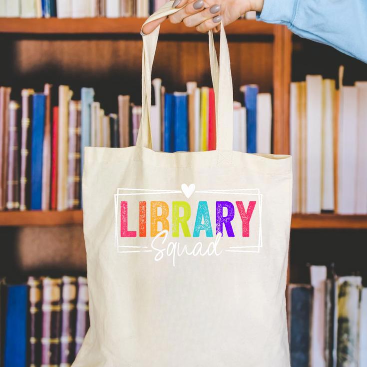 Library Squad Team Librarian Teacher Book Lover Canvas Tote Bag, funny gift Library Squad Team Librarian Teacher Book Lover Canvas Tote Bag, funny gift
