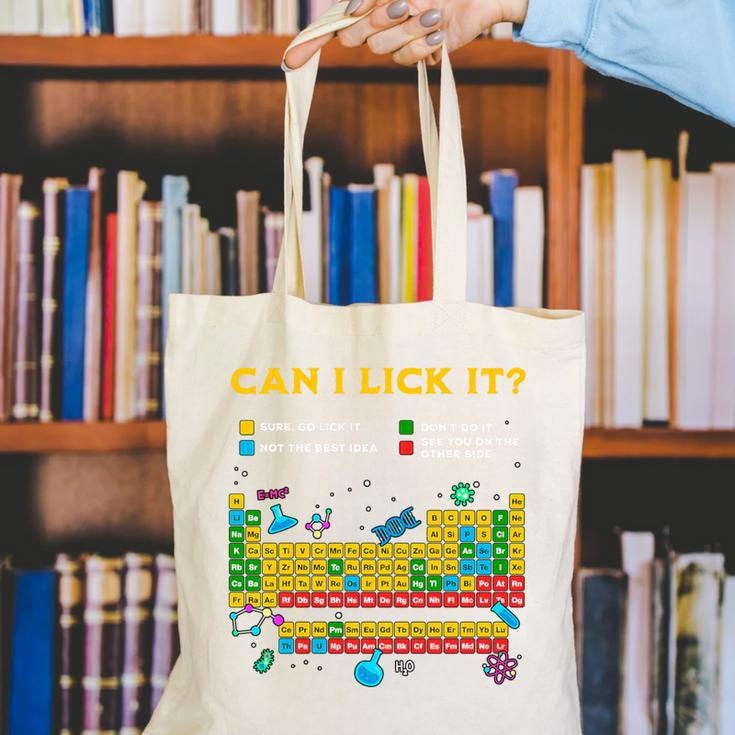 Can I Lick It Periodic Table Science Teacher Student Premium Tri-Blend Canvas Tote Bag, Science Teacher Tote Bags, funny gift Can I Lick It Periodic Table Science Teacher Student Premium Tri-Blend Canvas Tote Bag, Science Teacher Tote Bags, funny gift