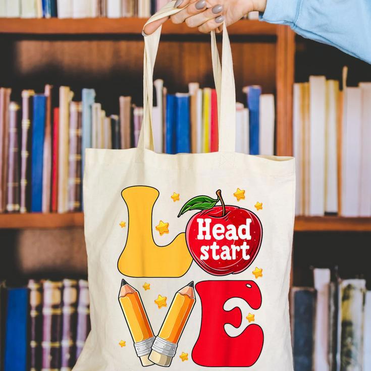 Love Headstart Head Start Teachers First Day Of School Canvas Tote Bag, funny gift
