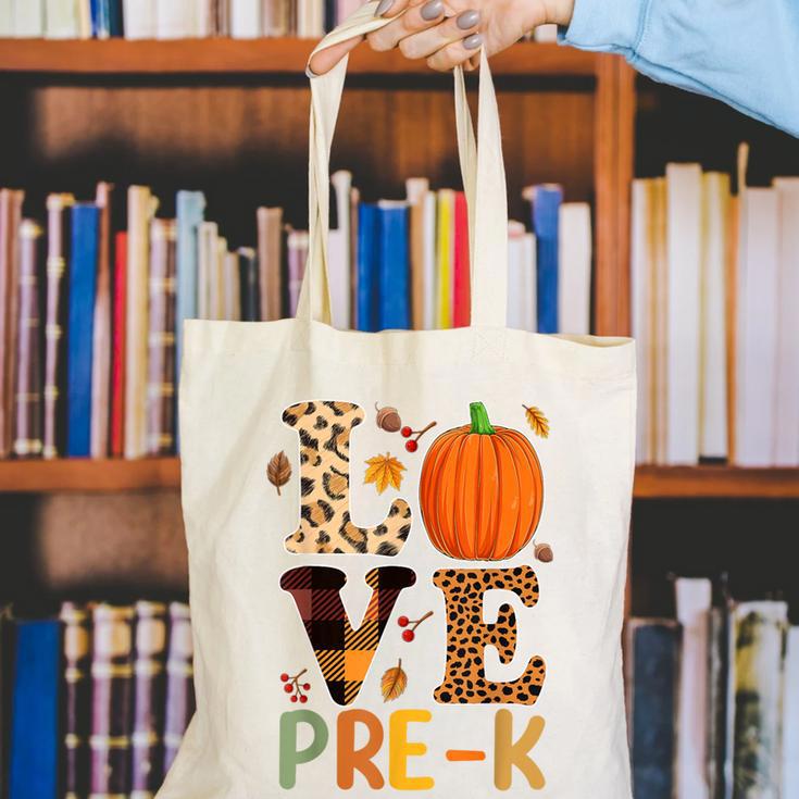 Love Pre-k Teacher Shirts Autumn Fall Pumpkin Fall Leopard Canvas Tote Bag, funny gift Love Pre-k Teacher Shirts Autumn Fall Pumpkin Fall Leopard Canvas Tote Bag, funny gift