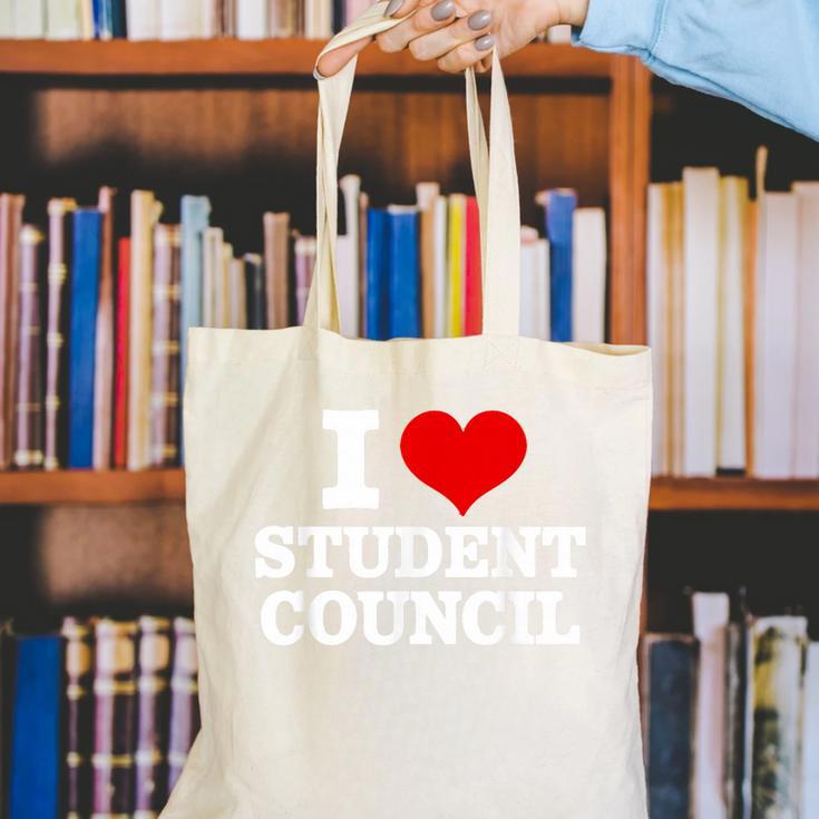 I Love Student Council Student Teacher Canvas Tote Bag, funny gift I Love Student Council Student Teacher Canvas Tote Bag, funny gift