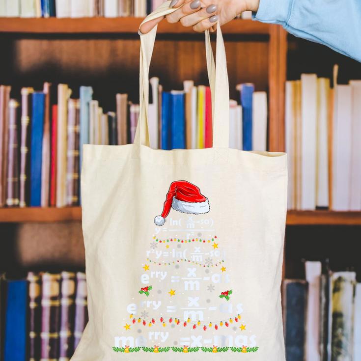 Math Equation Merry X-Mas Math Teacher Christmas Humor Men Women Kids Canvas Tote Bag, funny gift Math Equation Merry X-Mas Math Teacher Christmas Humor Men Women Kids Canvas Tote Bag, funny gift