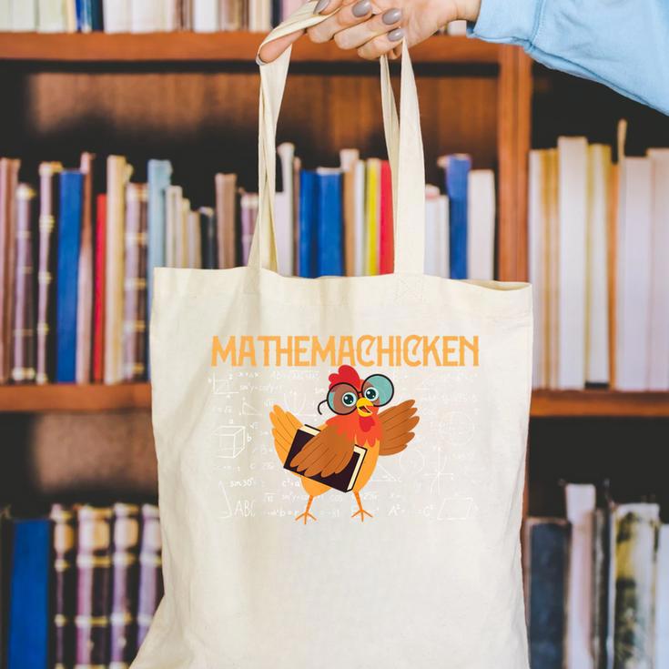 Math Nerd The Mathemachicken a Math Teacher Canvas Tote Bag, funny gift Math Nerd The Mathemachicken a Math Teacher Canvas Tote Bag, funny gift