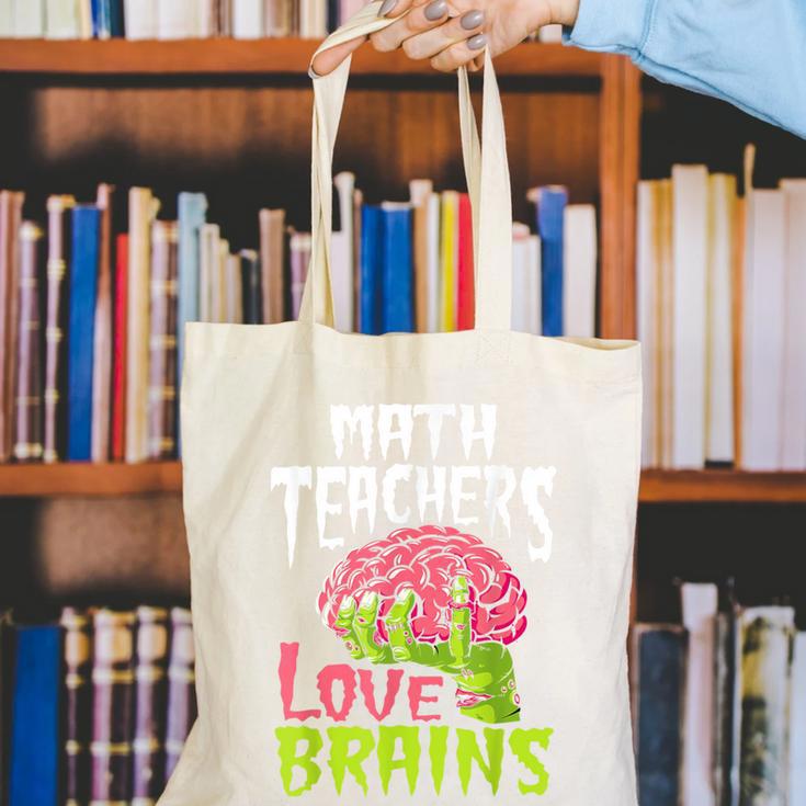 Math Teachers Love Brains Zombie Teacher School Halloween Canvas Tote Bag, funny gift Math Teachers Love Brains Zombie Teacher School Halloween Canvas Tote Bag, funny gift