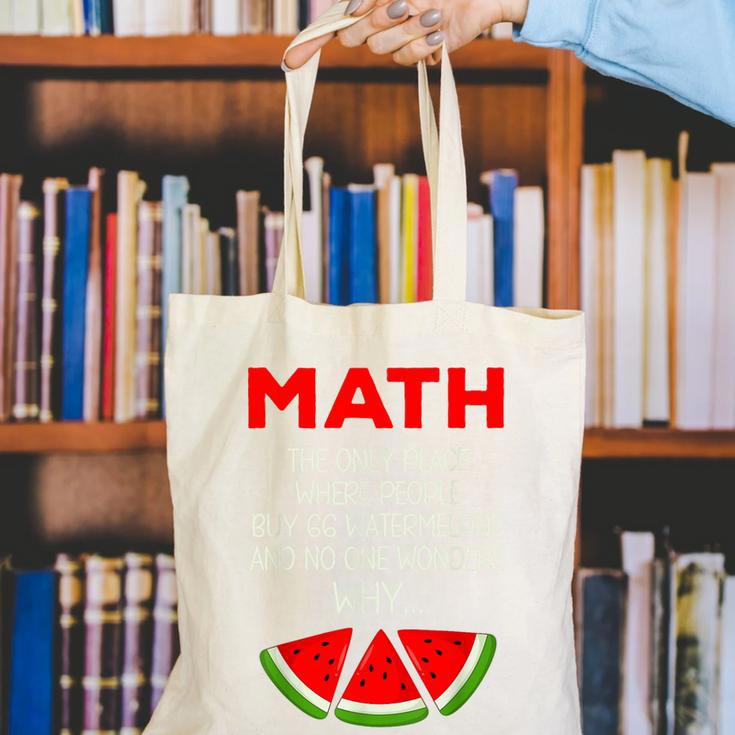 Math Watermelon Calculation Joke Teacher Student Canvas Tote Bag, funny gift Math Watermelon Calculation Joke Teacher Student Canvas Tote Bag, funny gift