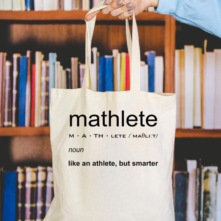 Mathlete Definition Math Math Teacher Nerd Geek Men Women Girls Kids Canvas Tote Bag, funny gift