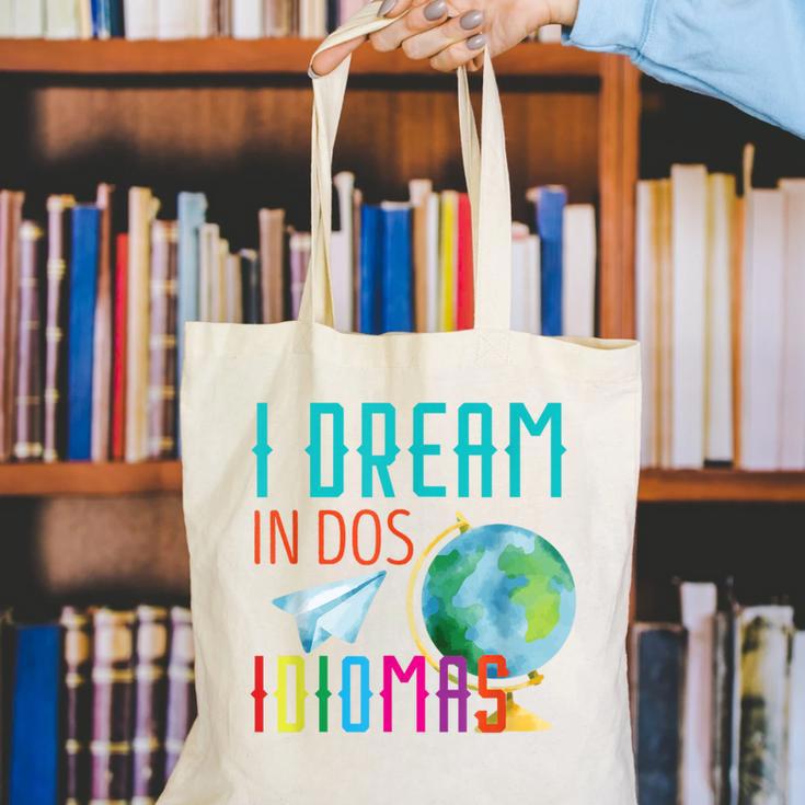 Multilingual Teacher In Dos Idiomas Linguist Language Canvas Tote Bag, funny gift Multilingual Teacher In Dos Idiomas Linguist Language Canvas Tote Bag, funny gift