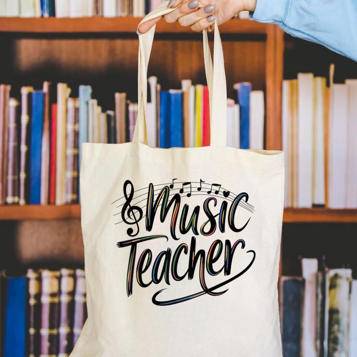 Music Teacher For Women Elementary First Day Of School Canvas Tote Bag, funny gift Music Teacher For Women Elementary First Day Of School Canvas Tote Bag, funny gift