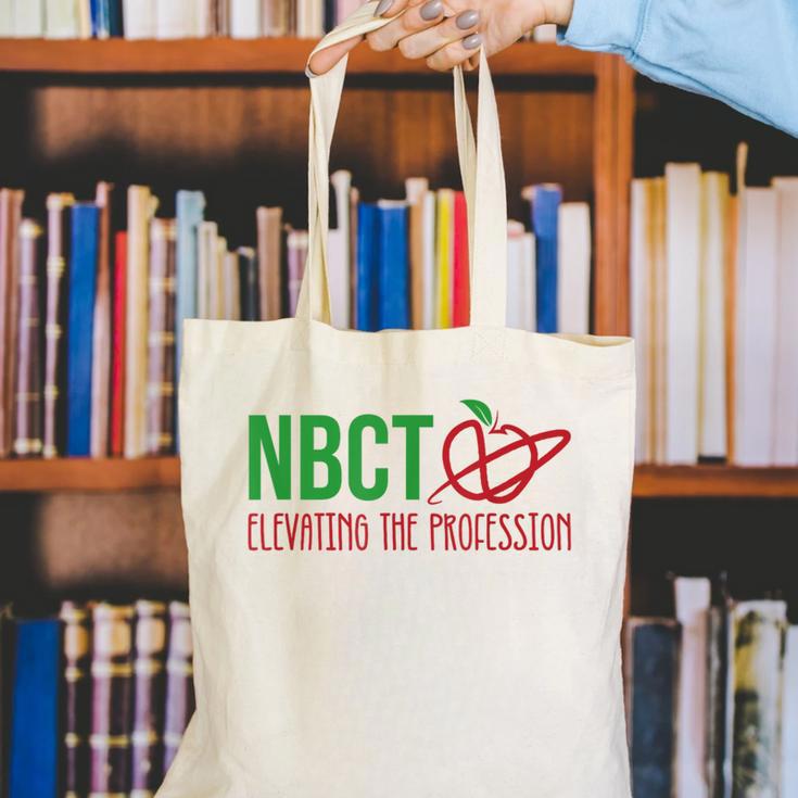 National Board Certified Teacher Minimalist Apple T-Shirt For Men Women Canvas Tote Bag, funny gift