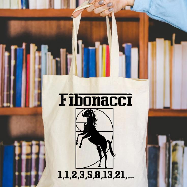 Nerdy Fibonacci Racing Car Horse Math Teacher Men Women Girls Kids Canvas Tote Bag, funny gift