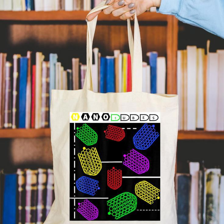 Nerdy Forms Nanotubes Chemistry Teacher Geek Canvas Tote Bag, funny gift