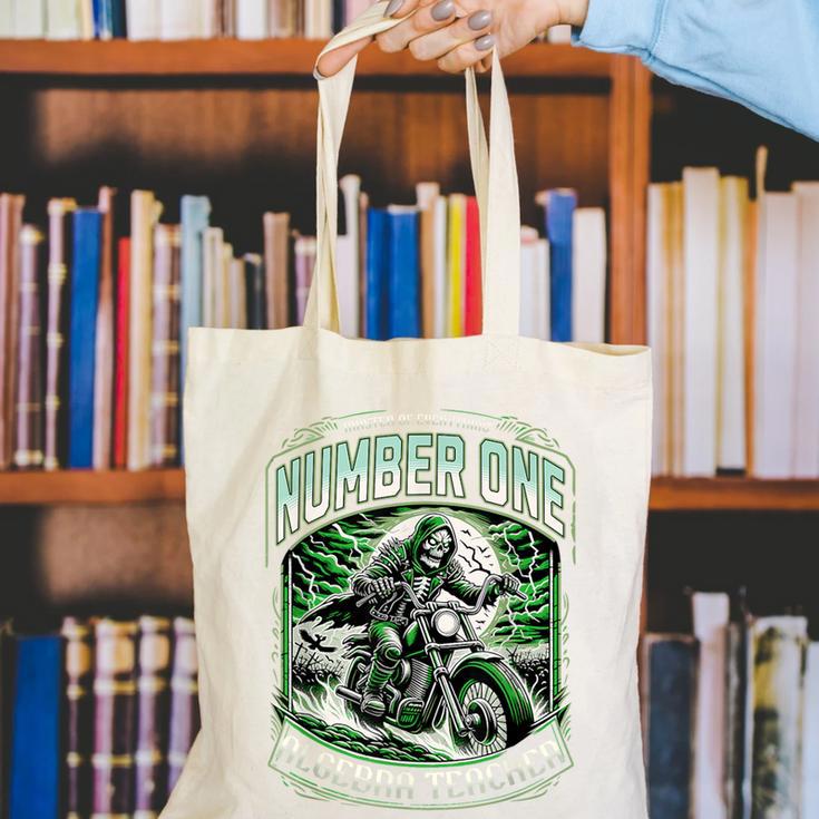Number One Algebra Teacher 1 Career s Canvas Tote Bag, funny gift