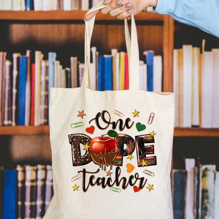 One Dope Teacher Canvas Tote Bag, funny gift One Dope Teacher Canvas Tote Bag, funny gift