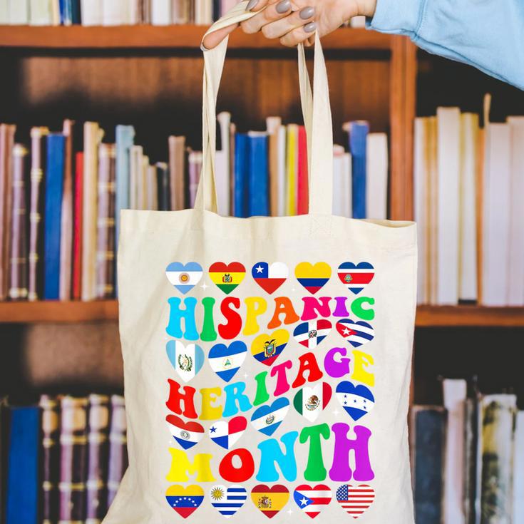 Hispanic Heritage Month 2025 Latino Puerto Rico Teacher Kids Canvas Tote Bag, funny gift