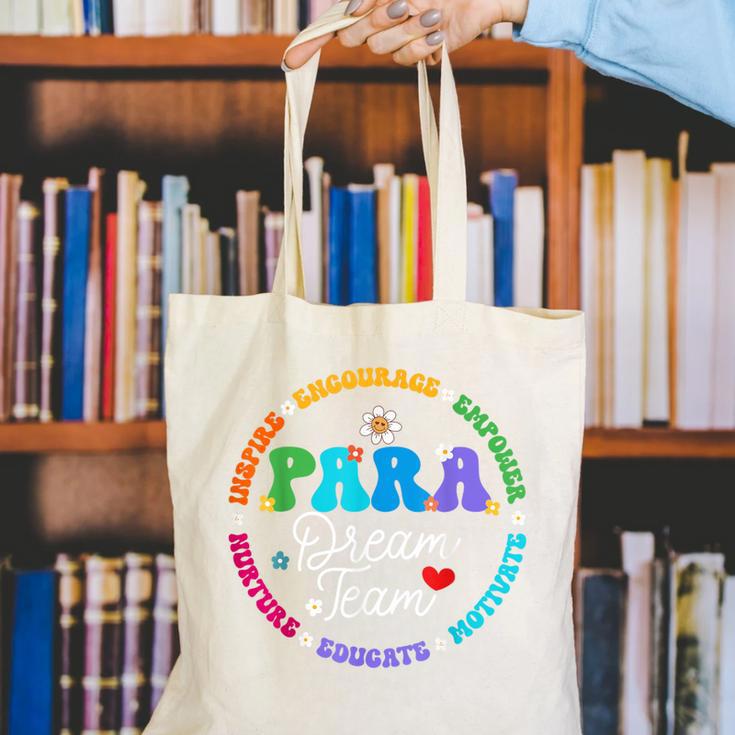 PARA Dream Team Teacher Paraprofessional Paraeducator Canvas Tote Bag, funny gift PARA Dream Team Teacher Paraprofessional Paraeducator Canvas Tote Bag, funny gift