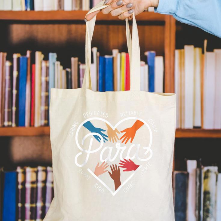 Para Heart Paraprofessional Teacher Paraeducator Canvas Tote Bag, funny gift Para Heart Paraprofessional Teacher Paraeducator Canvas Tote Bag, funny gift