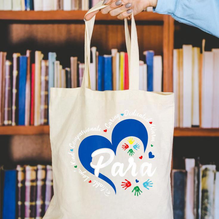 Para Heart Teacher Paraprofessional School Appreciation Canvas Tote Bag, funny gift Para Heart Teacher Paraprofessional School Appreciation Canvas Tote Bag, funny gift
