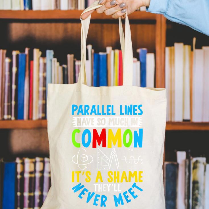 Parallel Lines Math Pun – Teacher Humor Canvas Tote Bag, funny gift Parallel Lines Math Pun – Teacher Humor Canvas Tote Bag, funny gift