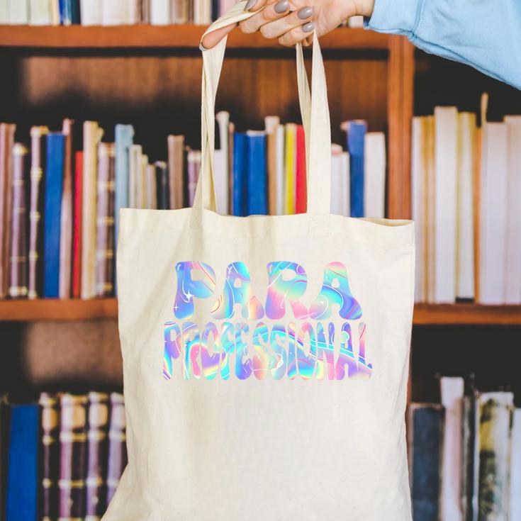 Paraprofessional Groovy Back To School Cute Teachers Women Canvas Tote Bag, funny gift