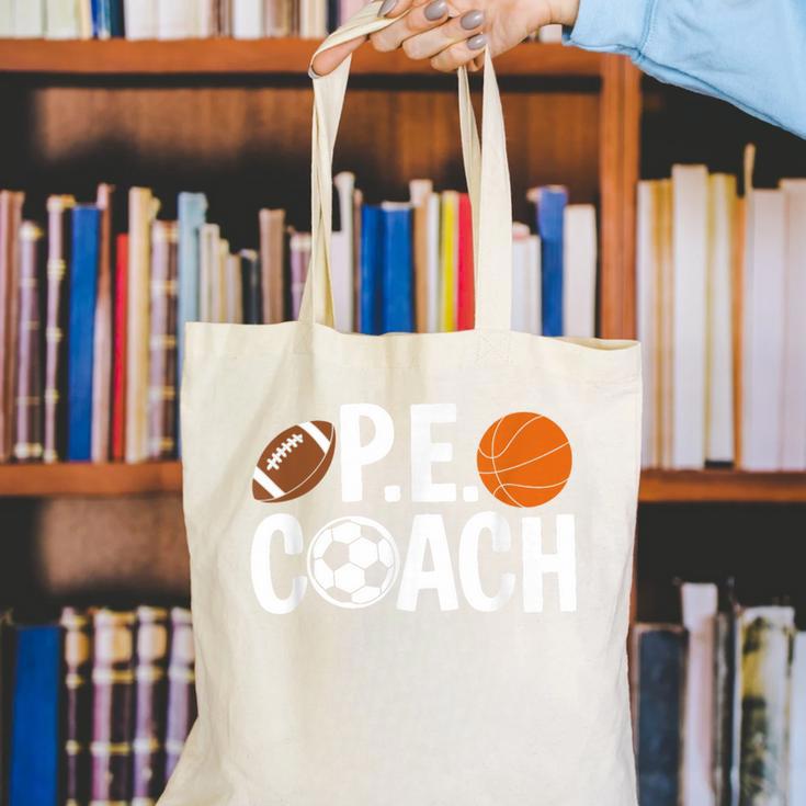 PE Gym Teacher Quotes School Class Instructor And Coach Canvas Tote Bag, Pe Teacher Tote Bags, funny gift