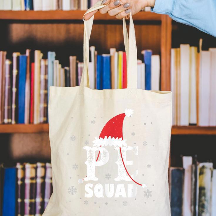 PE Squad Christmas PE Teacher Matching Xmas Canvas Tote Bag, Pe Teacher Tote Bags, funny gift PE Squad Christmas PE Teacher Matching Xmas Canvas Tote Bag, Pe Teacher Tote Bags, funny gift