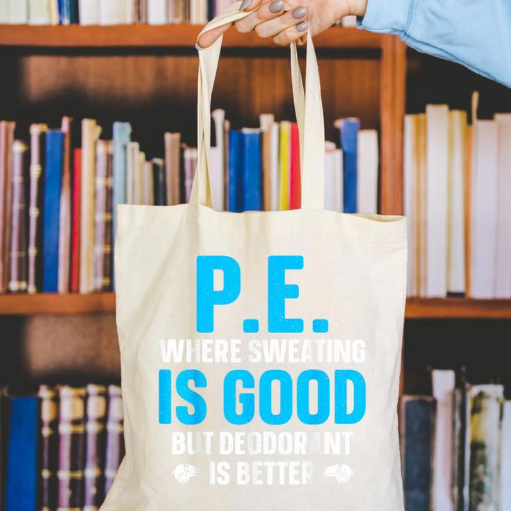 PE Teacher Art For Men Women Gym Teacher Appreciation Canvas Tote Bag, Pe Teacher Tote Bags, funny gift