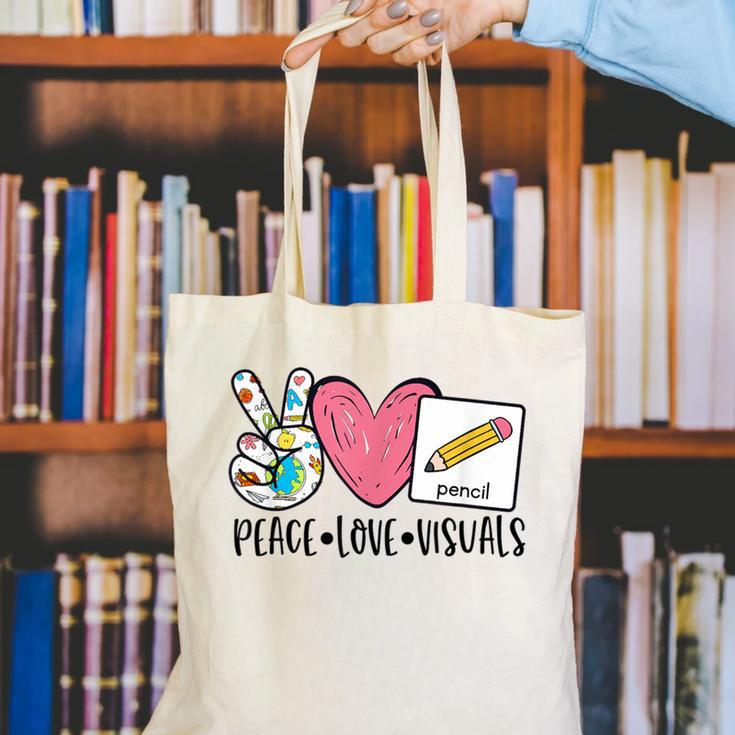Peace Love Visuals Special Education Teacher Dream Team Canvas Tote Bag, funny gift