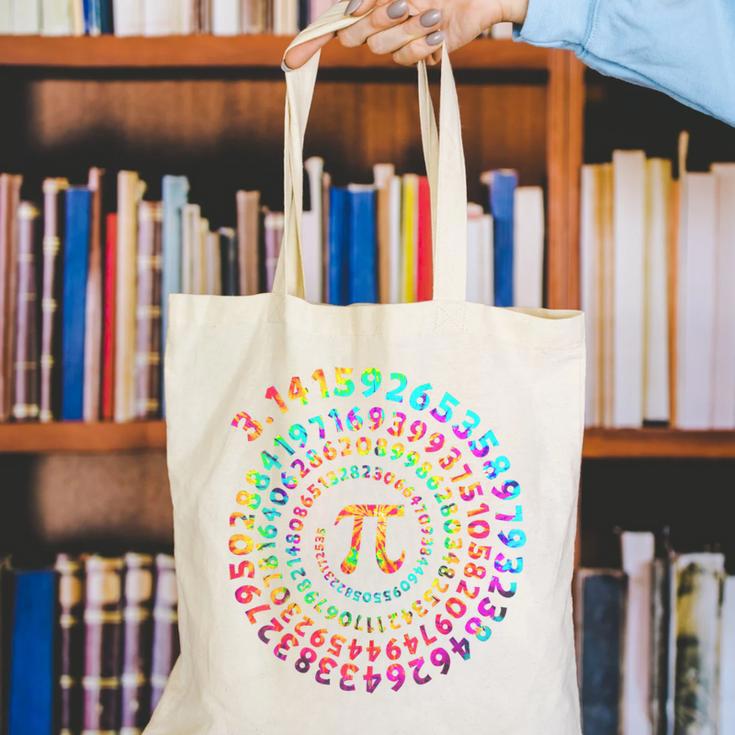 Pi Day Math Teacher Tie Dye Spiral Pi 314 Pi Day Canvas Tote Bag, funny gift Pi Day Math Teacher Tie Dye Spiral Pi 314 Pi Day Canvas Tote Bag, funny gift