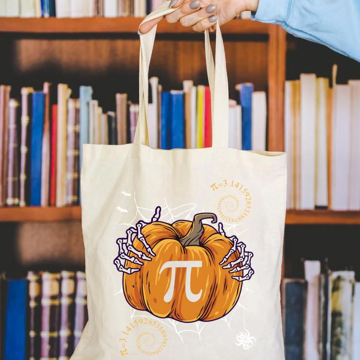 Pi Day Pumpkin Pi Math Teacher Halloween Costume Canvas Tote Bag, funny gift Pi Day Pumpkin Pi Math Teacher Halloween Costume Canvas Tote Bag, funny gift