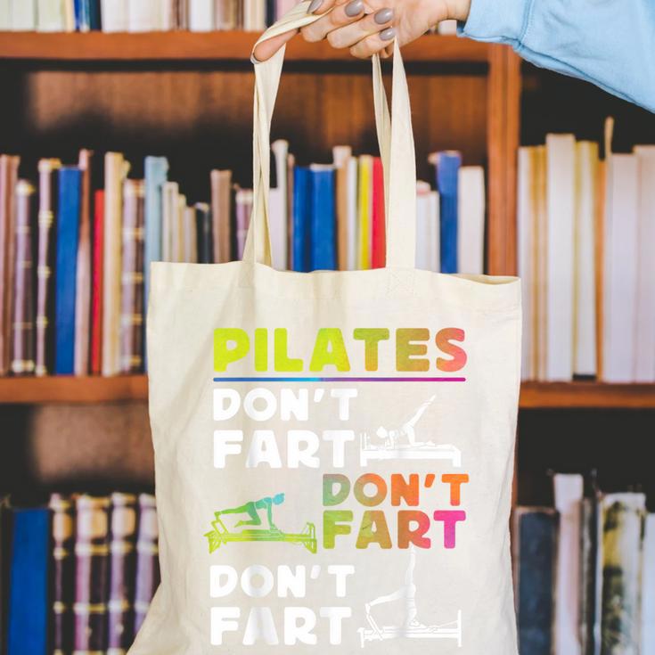 Pilates Instructor Teacher Watercolor Pilates Don't Fart Men Women Kids Canvas Tote Bag, funny gift Pilates Instructor Teacher Watercolor Pilates Don't Fart Men Women Kids Canvas Tote Bag, funny gift