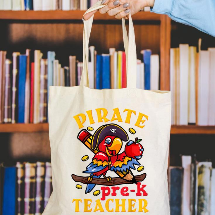 Pirate Pre-K Teacher Preschool Halloween Canvas Tote Bag, funny gift Pirate Pre-K Teacher Preschool Halloween Canvas Tote Bag, funny gift