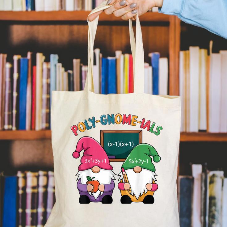 Poly-Gnome-Ials Algebra Teacher Calcul Teacher Canvas Tote Bag, funny gift
