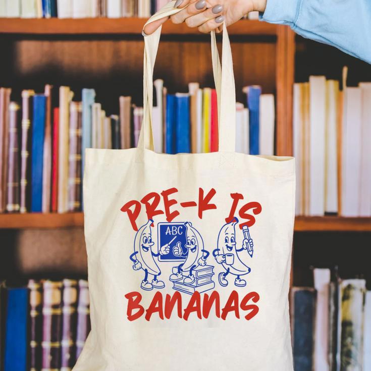 Pre-K Is Bananas Teacher Back To School Chaos Coordinator Canvas Tote Bag, funny gift
