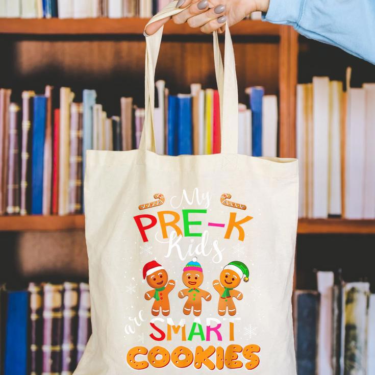 My Pre-K Kids Are Smart Cookies Christmas Teacher Canvas Tote Bag, funny gift My Pre-K Kids Are Smart Cookies Christmas Teacher Canvas Tote Bag, funny gift