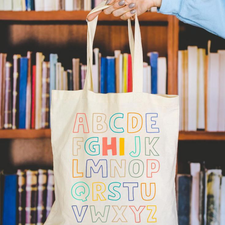 Pre K Kindergarten Hi Alphabet Back To School Teachers Men Women Girls Kids Canvas Tote Bag, funny gift