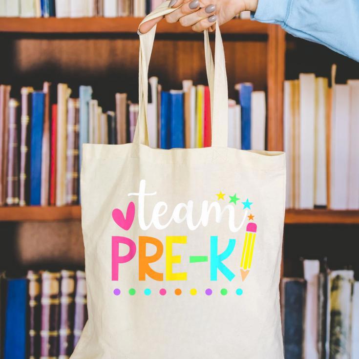 Pre-k Team Pencil Teacher Student Back To School Girls Canvas Tote Bag, funny gift Pre-k Team Pencil Teacher Student Back To School Girls Canvas Tote Bag, funny gift