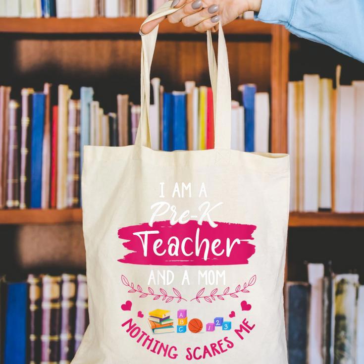 PreK Teacher Mom Shirt Preschool Teacher Mother For Women Canvas Tote Bag, funny gift