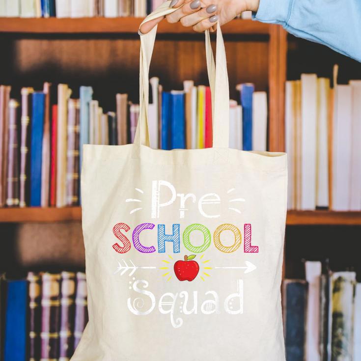 Preschool Squad Preschool Teacher Student Canvas Tote Bag, funny gift Preschool Squad Preschool Teacher Student Canvas Tote Bag, funny gift