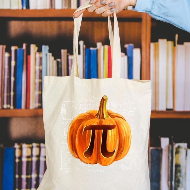 Pumpkin Pie Halloween Thanksgiving Math Teacher Pi Day Canvas Tote Bag, funny gift Pumpkin Pie Halloween Thanksgiving Math Teacher Pi Day Canvas Tote Bag, funny gift