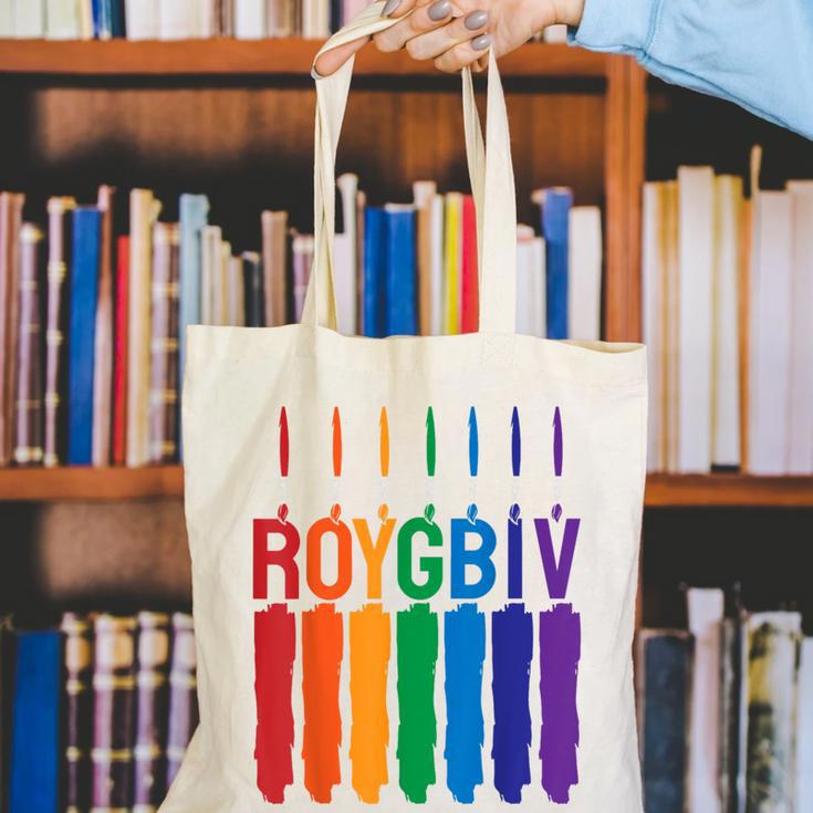 Rainbow Roygbiv Kids Artist Costume Art Teacher Canvas Tote Bag, funny gift Rainbow Roygbiv Kids Artist Costume Art Teacher Canvas Tote Bag, funny gift
