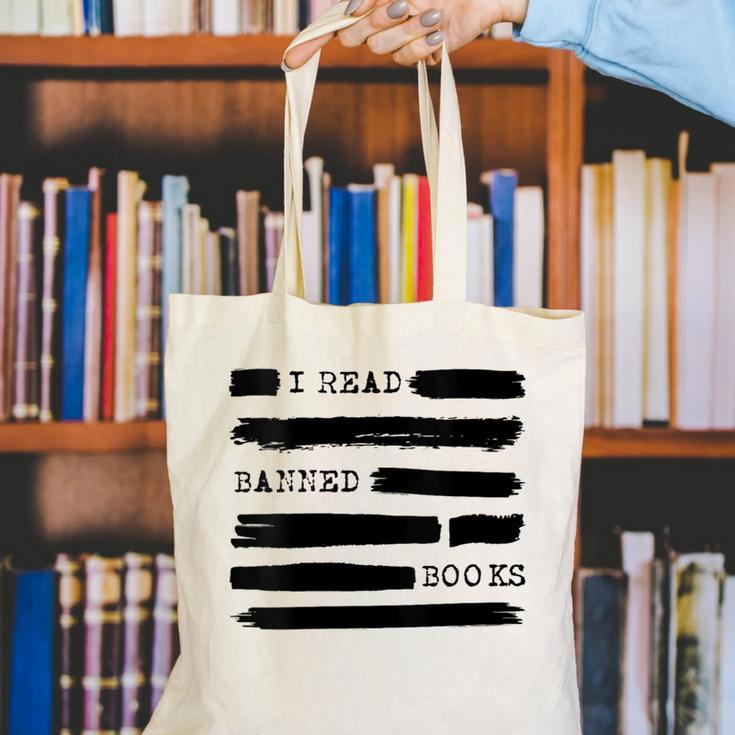 I Read Banned Books Banned Books Week Librarian Teacher Canvas Tote Bag, funny gift