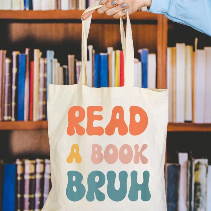 Read A Book Bruh English Teacher Reading Literature Canvas Tote Bag, English Teacher Tote Bags, funny gift Read A Book Bruh English Teacher Reading Literature Canvas Tote Bag, English Teacher Tote Bags, funny gift