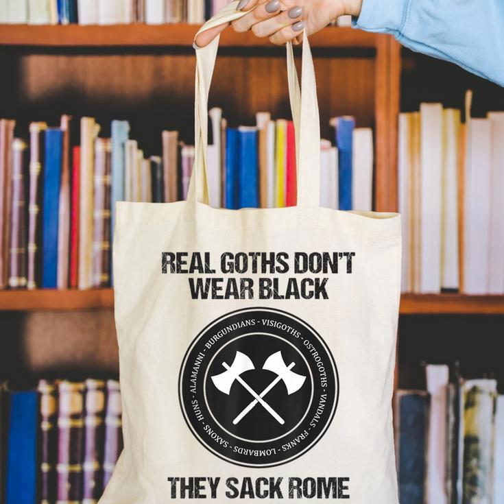 Real Goths Sack Rome History Teacher Canvas Tote Bag, History Teacher Tote Bags, funny gift