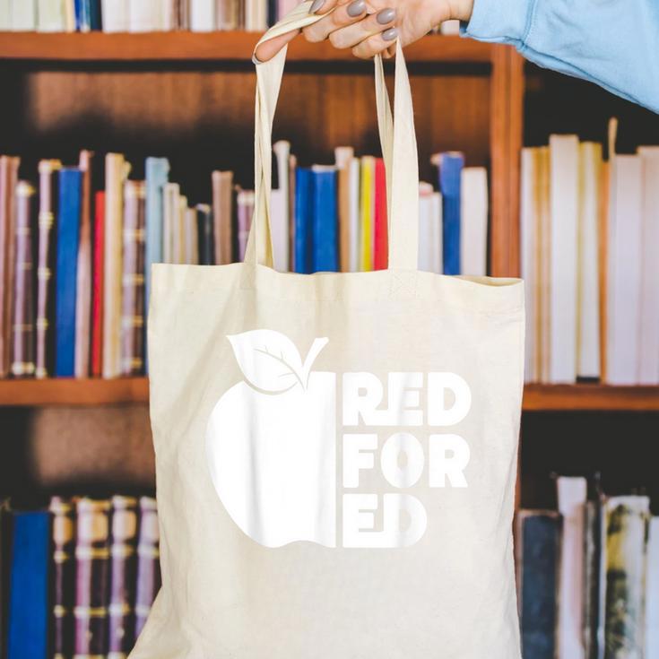 Red For Ed Teacher Support Public Education For Men Women Kids Canvas Tote Bag, funny gift Red For Ed Teacher Support Public Education For Men Women Kids Canvas Tote Bag, funny gift