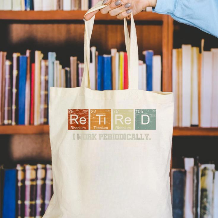 Retired Chemistry Teacher Science Retirement Chemistry Canvas Tote Bag, Science Teacher Tote Bags, funny gift