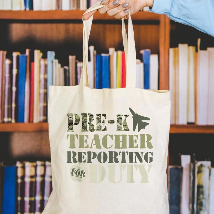 Retro Back To School Women Old Camo Pre-K Teacher Canvas Tote Bag, funny gift Retro Back To School Women Old Camo Pre-K Teacher Canvas Tote Bag, funny gift